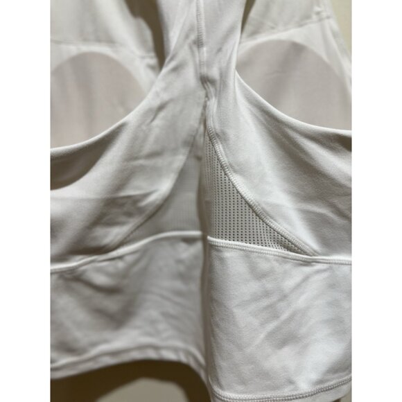 Glowmode High Neck Crop Sports Bra ~ White ~ Size Medium - Picture 6 of 6